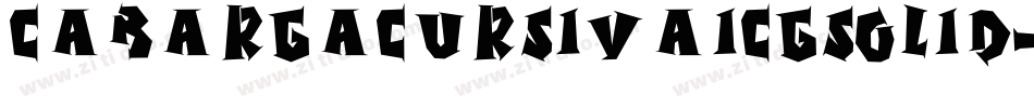 CabargaCursivaICGSolid字体转换