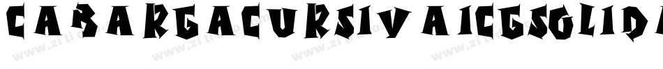 CabargaCursivaICGSolidAlt字体转换