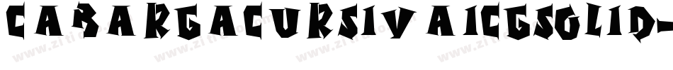 CabargaCursivaICGSolid字体转换