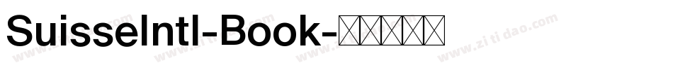 SuisseIntl-Book字体转换