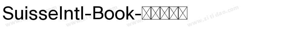 SuisseIntl-Book字体转换