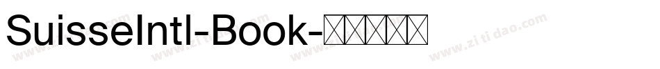 SuisseIntl-Book字体转换