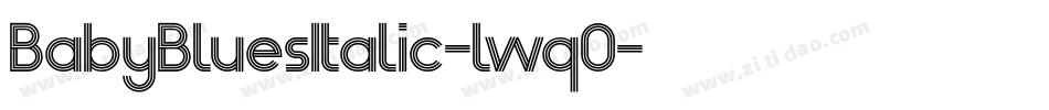 BabyBluesItalic-lwq0字体转换