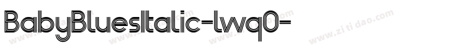 BabyBluesItalic-lwq0字体转换