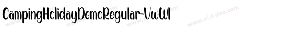CampingHolidayDemoRegular-VwWl字体转换