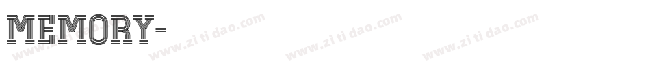 memory字体转换