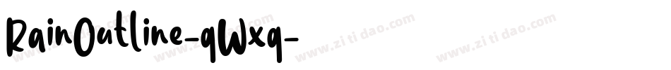 RainOutline-qWxq字体转换