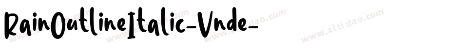 RainOutlineItalic-Vnde字体转换