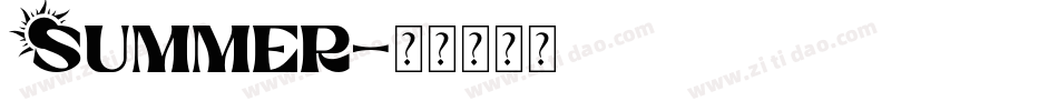 SUMMER字体转换