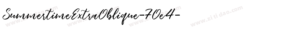 SummertimeExtraOblique-7Oe4字体转换