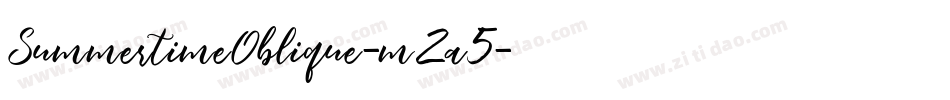 SummertimeOblique-m2a5字体转换