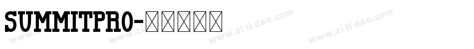 SummitPro字体转换