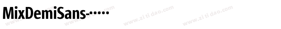MixDemiSans字体转换
