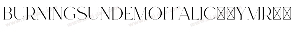 BurningSunDemoItalic-9YMr7字体转换