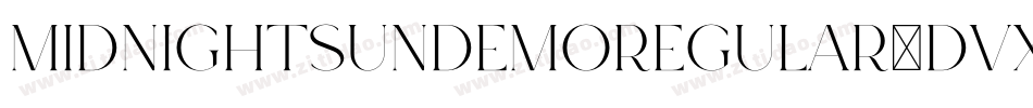 MidnightSunDemoRegular-DvxE字体转换