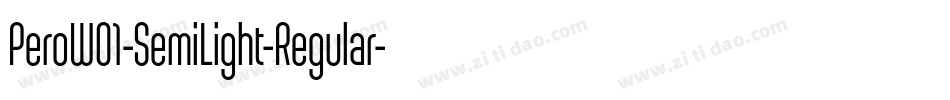 PeroW01-SemiLight-Regular字体转换