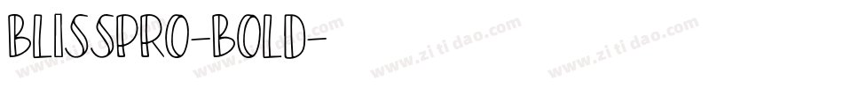 BLISSPRO-BOLD字体转换