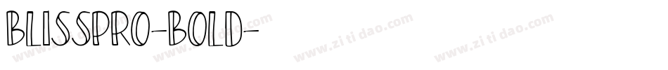 BLISSPRO-BOLD字体转换