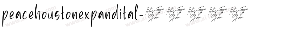 peacehoustonexpandital字体转换