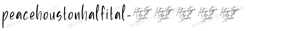 peacehoustonhalfital字体转换