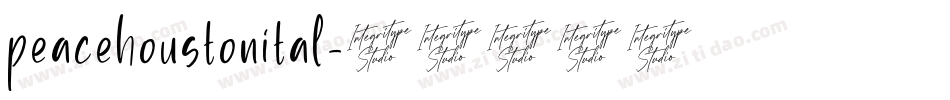 peacehoustonital字体转换