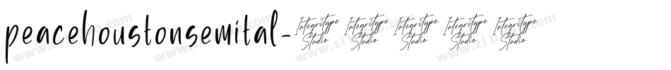 peacehoustonsemital字体转换