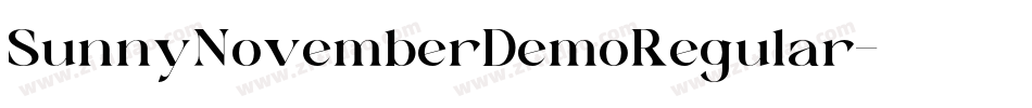 SunnyNovemberDemoRegular字体转换
