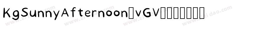 KgSunnyAfternoon-vGV4字体转换