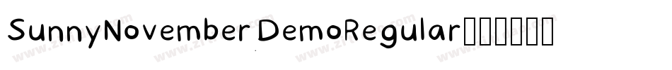 SunnyNovemberDemoRegular字体转换