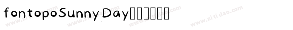 fontopoSunnyDay字体转换