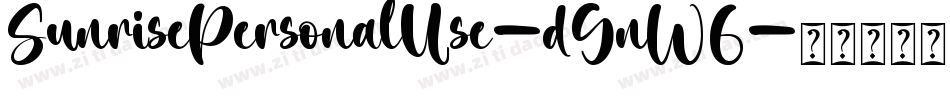 SunrisePersonalUse-d9nW6字体转换