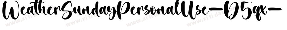 WeatherSundayPersonalUse-D5qx字体转换