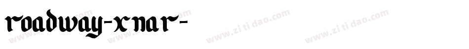 Roadway-xnaR字体转换