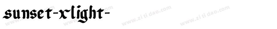 Sunset-Xlight字体转换