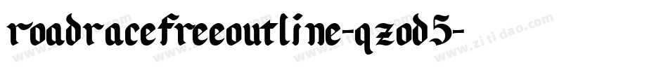 RoadracefreeOutline-qZod5字体转换
