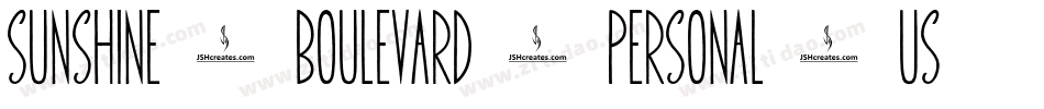 Sunshine-Boulevard-Personal-Use字体转换 Sunshine-Boulevard-Personal-Use字体转换
