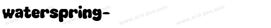 waterspring字体转换