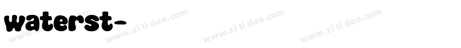 waterst字体转换