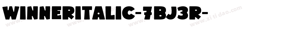 WinnerItalic-7Bj3R字体转换