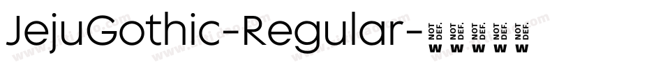 JejuGothic-Regular字体转换