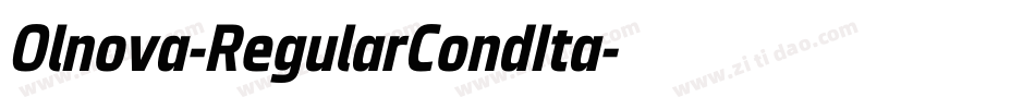 Olnova-RegularCondIta字体转换