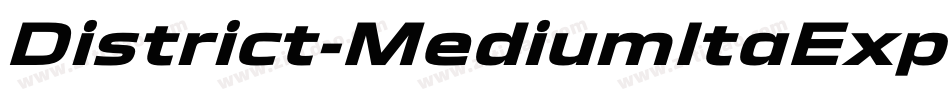 District-MediumItaExp字体转换