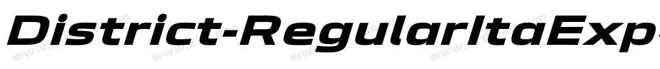 District-RegularItaExp字体转换