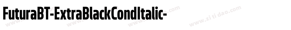 FuturaBT-ExtraBlackCondItalic字体转换