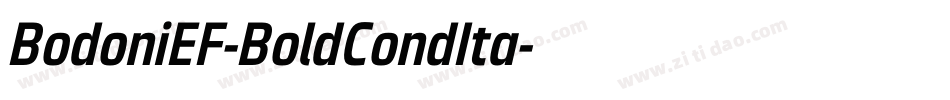 BodoniEF-BoldCondIta字体转换