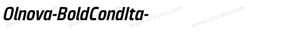 Olnova-BoldCondIta字体转换