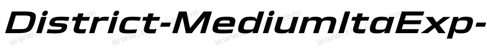 District-MediumItaExp字体转换