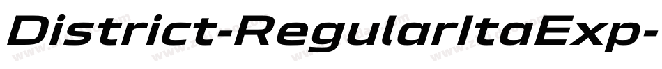 District-RegularItaExp字体转换
