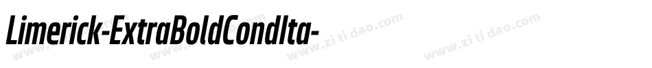 Limerick-ExtraBoldCondIta字体转换
