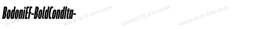 BodoniEF-BoldCondIta字体转换